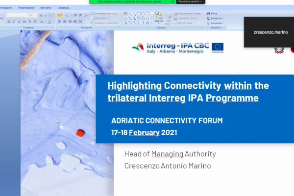 Crescenzo Marino - Puglia Region, Managing Authority of the Interreg IPA Italy - Albania - Montenegro Programme